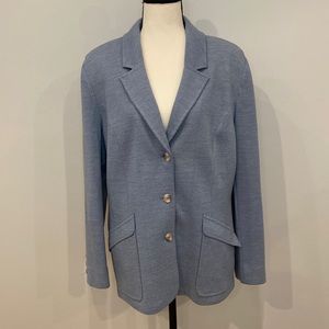 Vintage Pendleton unisex wool blazer workwear three button coat blue made in USA